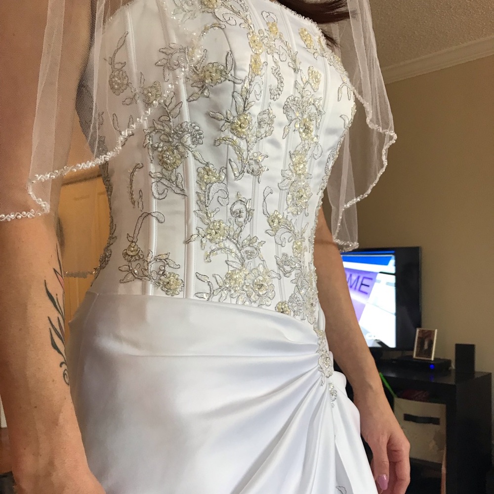 Wedding Dress and Veil